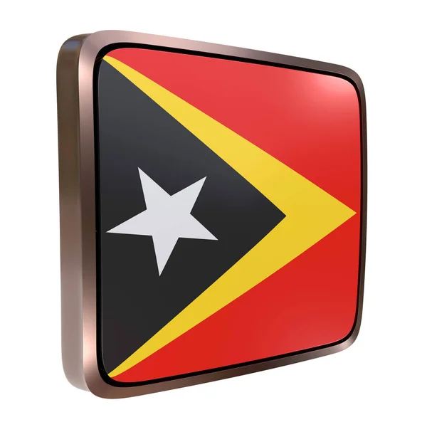 Icona della bandiera Timor Est — Foto Stock