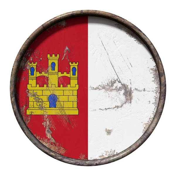 Vecchia bandiera della Castiglia la Mancia — Foto Stock