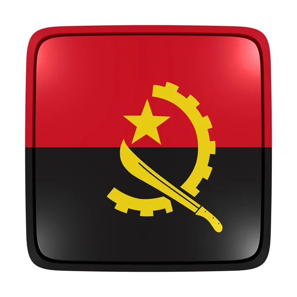 Ícone de Bandeira de Angola — Fotografia de Stock