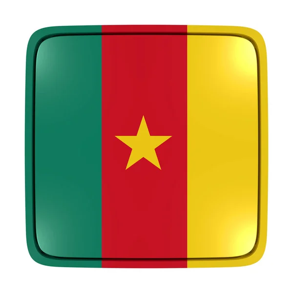 Kamerun bayrağı simgesi — Stok fotoğraf