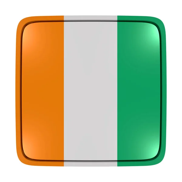 Ivory Coast flag icon — Stock Photo, Image