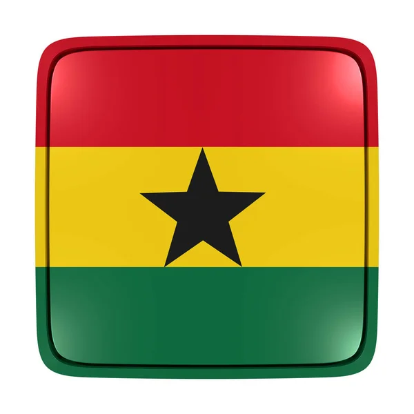 Republika Ghany flaga ikona — Zdjęcie stockowe