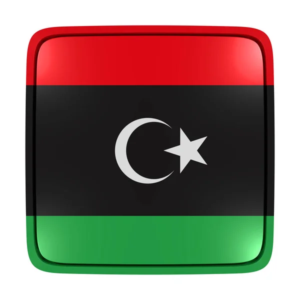 Het pictogram van de vlag van Libië — Stockfoto