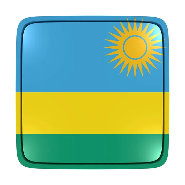 Ícone da bandeira da República do Ruanda — Fotografia de Stock