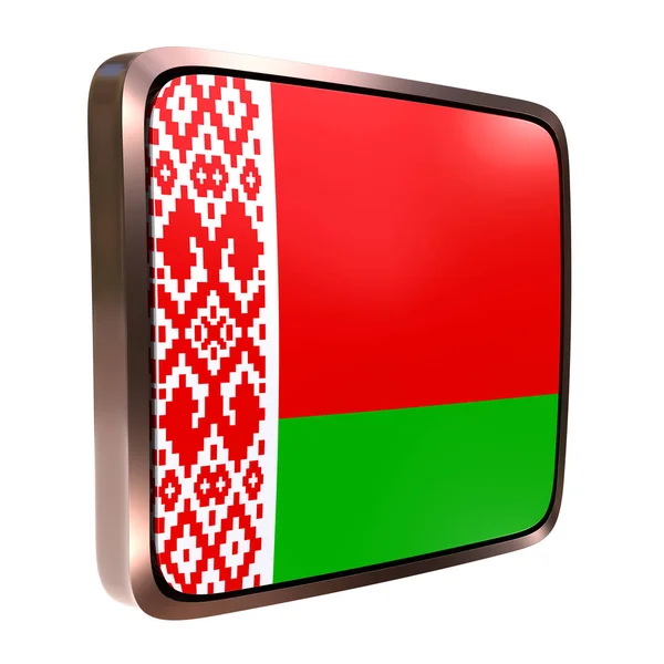 Ícone da bandeira da Bielorrússia — Fotografia de Stock