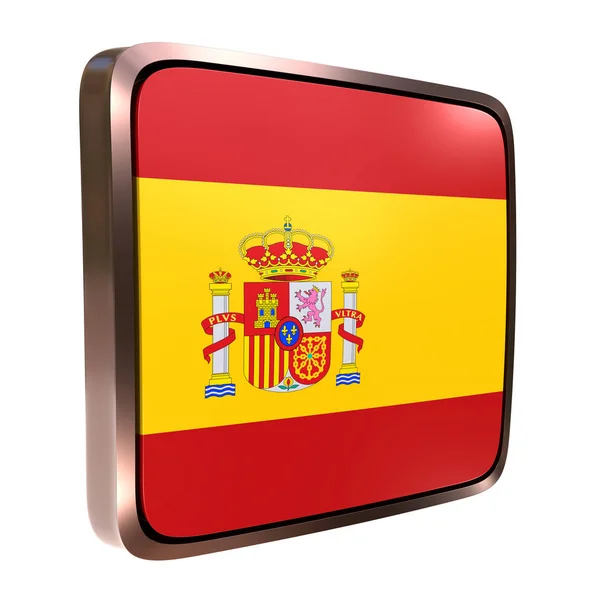 İspanya bayrak simgesi — Stok fotoğraf