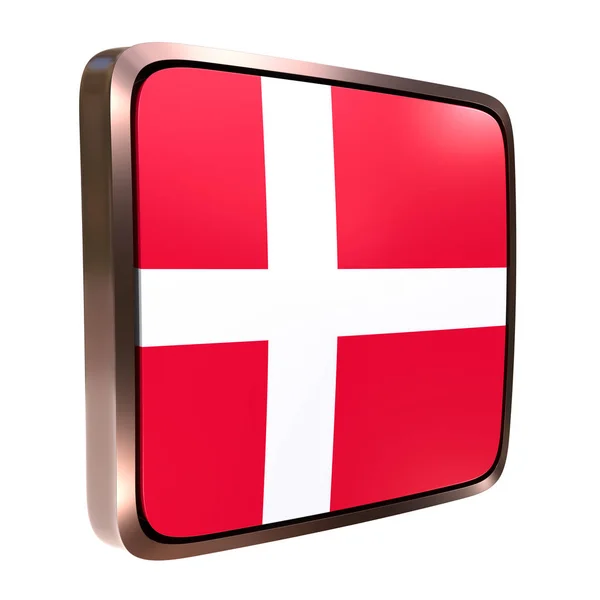 Значок прапорця Данії — стокове фото