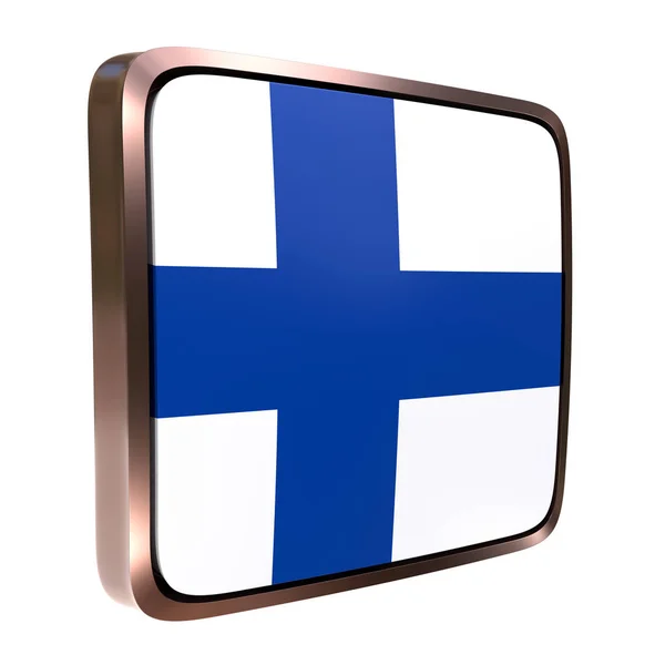 Finlandiya bayrak simgesi — Stok fotoğraf