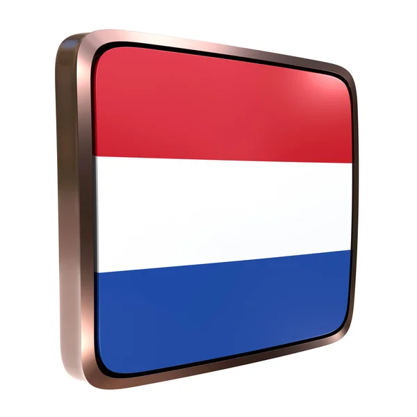 Εικονίδιο με τη σημαία Ολλανδίας — Φωτογραφία Αρχείου