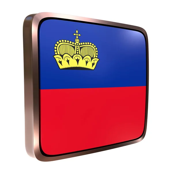Liechtenstein Icono de bandera — Foto de Stock