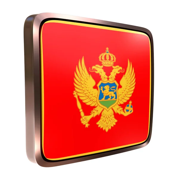 Montenegro Ícone da bandeira — Fotografia de Stock