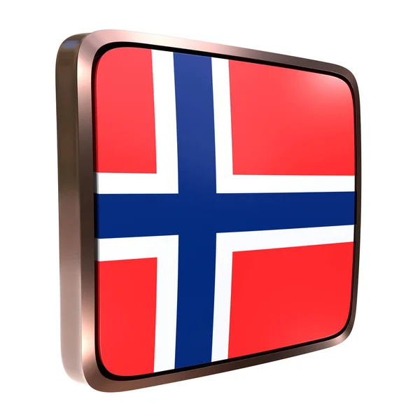 Значок прапорця Норвегії — стокове фото