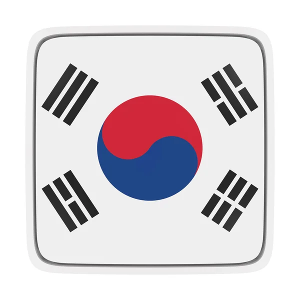 Νότια Κορέα εικονίδιο σημαίας — Φωτογραφία Αρχείου