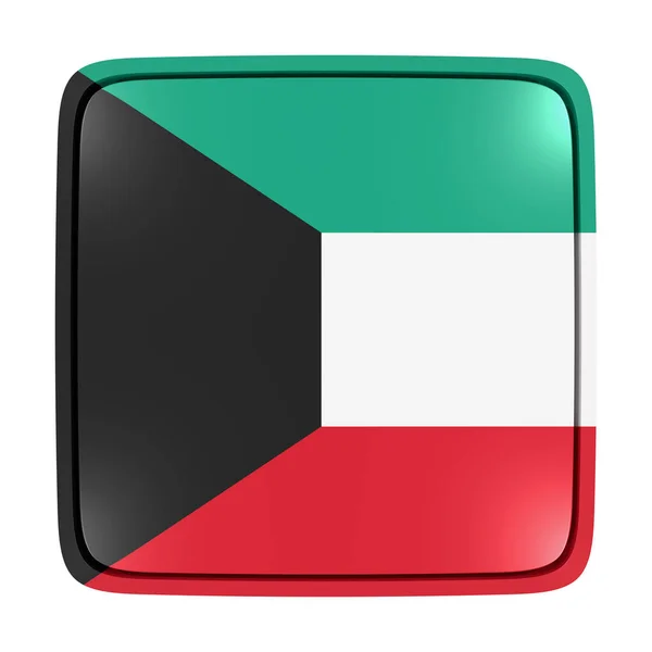 Ikone der kuwaitischen Flagge — Stockfoto