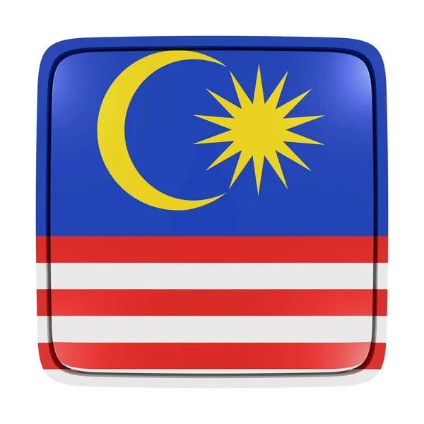 Ikonen för malaysisk flagg — Stockfoto