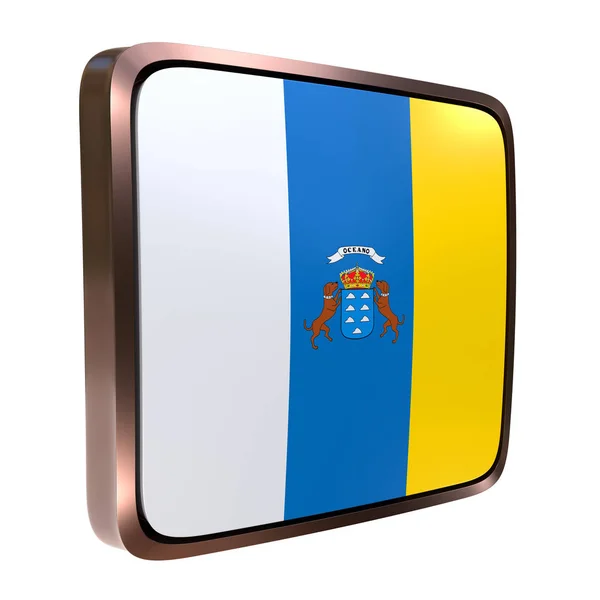 Kanarieöarna gemenskapsflagg — Stockfoto