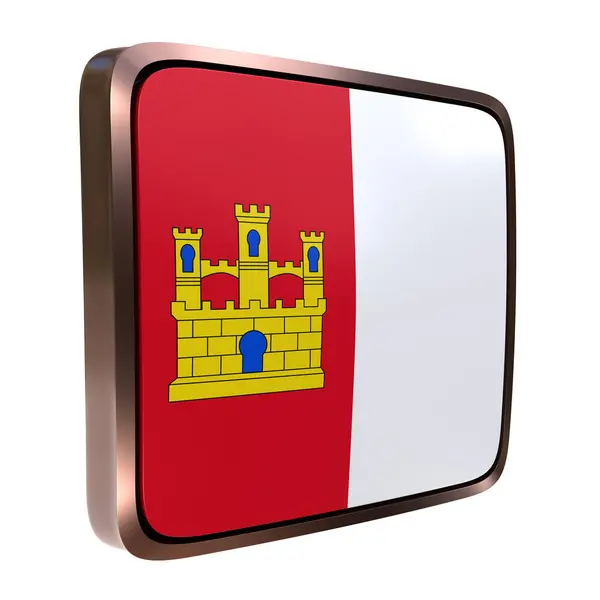 Castilla La Mancha Community flag — Stockfoto