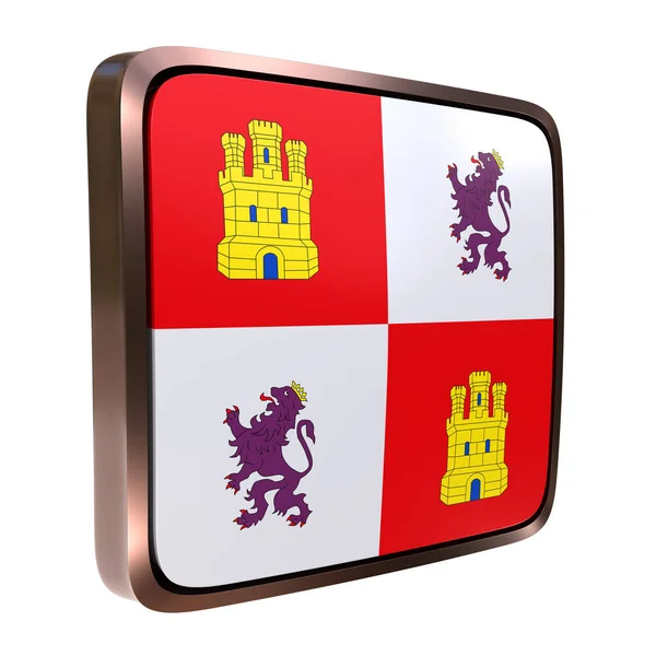 Castilla-Leon gemenskapsflagg — Stockfoto