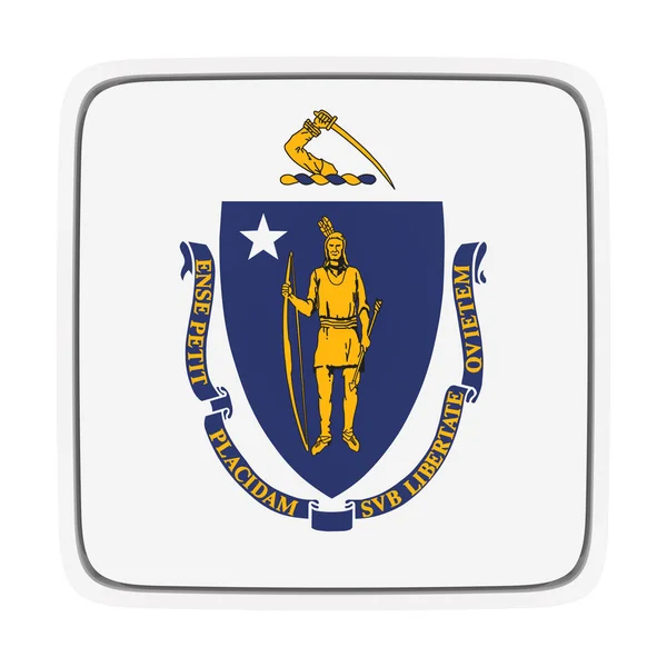 Massachusetts flaggikonen — Stockfoto