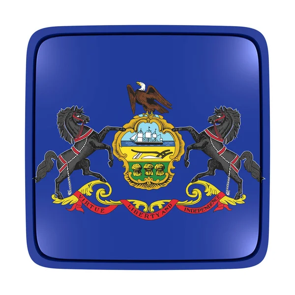 Pennsylvania flaga ikona — Zdjęcie stockowe