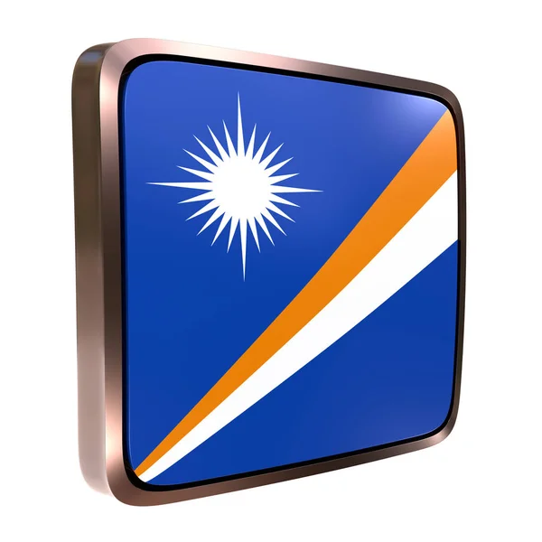 Icono de bandera de las Islas Marshall — Foto de Stock