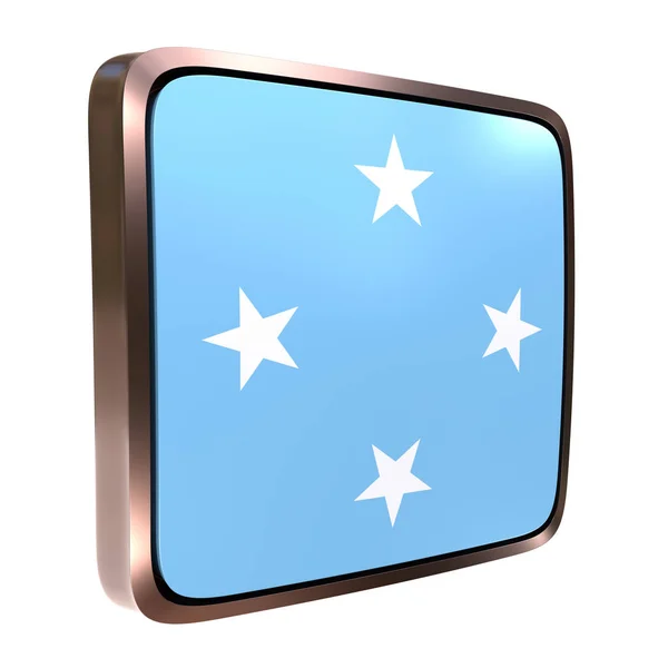 Het pictogram van de vlag van Micronesia — Stockfoto