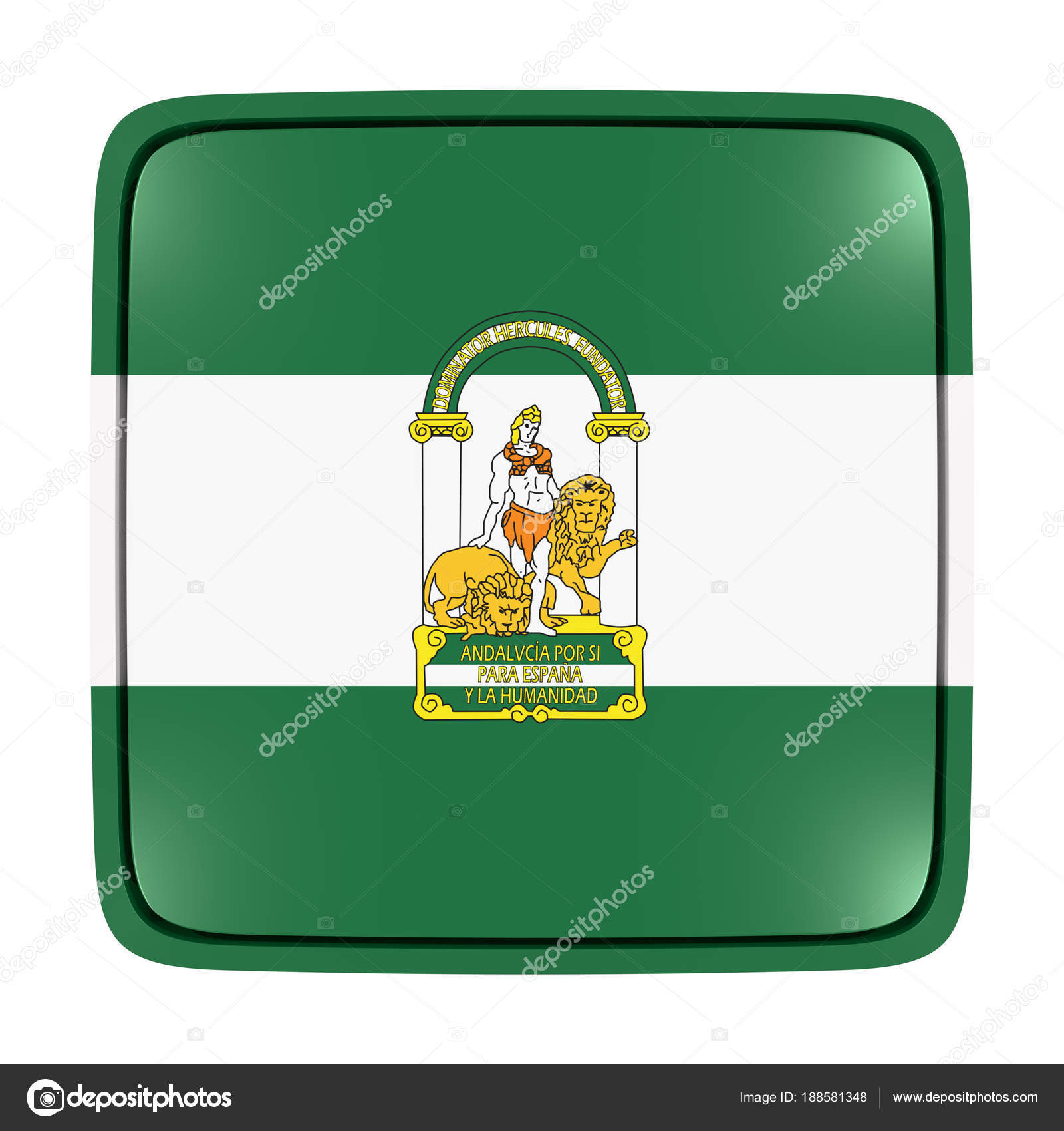 Bandera de Andalucía icono Ilustración de stock de ©erllre #188581348