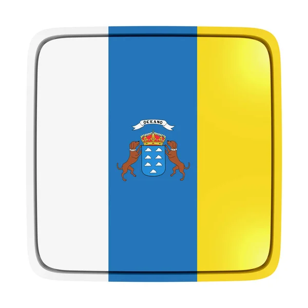Kanarieöarna flaggikonen — Stockfoto