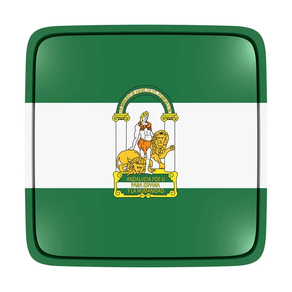 Bandera de Andalucía icono — Foto de Stock