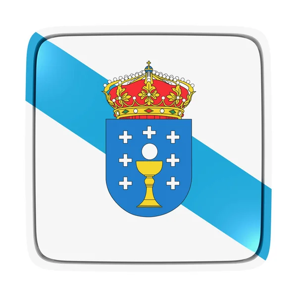 Icono de bandera de Galicia — Foto de Stock