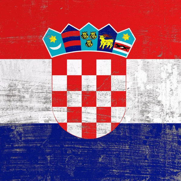 傷のクロアチアの旗 — ストック写真