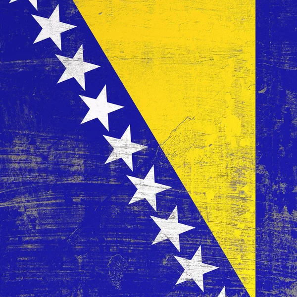 Arañó la bandera de Bosnia y Herzegovina —  Fotos de Stock