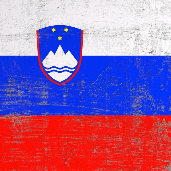Scratched Slovenia flag — Stock Photo, Image