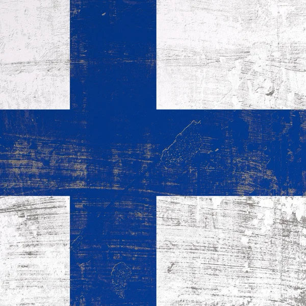 Scratched Finland flag — Stock Photo, Image