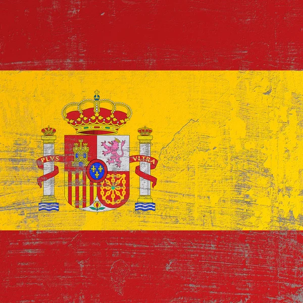 Scratched Spain flag — Stock Photo, Image