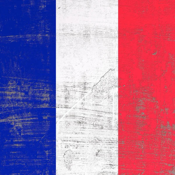 Scratched France flag — Stock Photo, Image