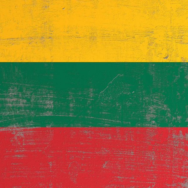 긁힌된 리투아니아 깃발 — 스톡 사진