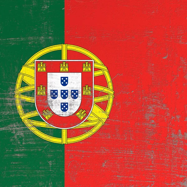 Flaga Portugalia porysowany — Zdjęcie stockowe