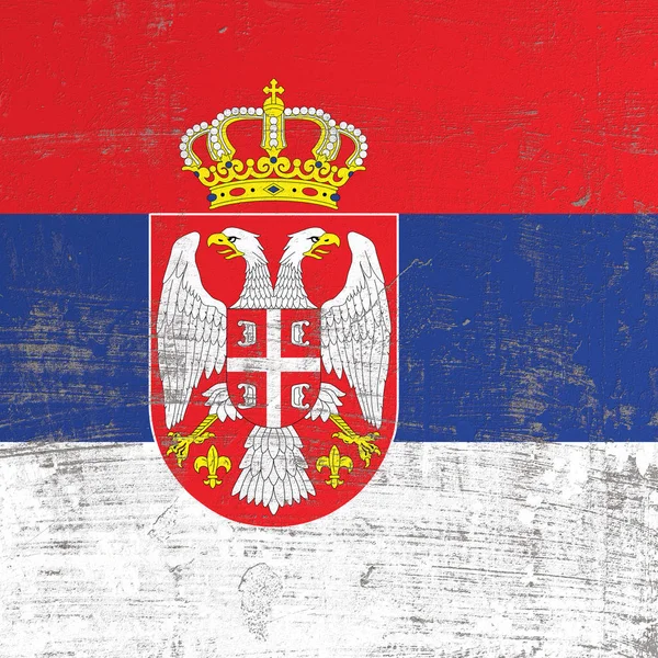 Rayado bandera de Serbia —  Fotos de Stock