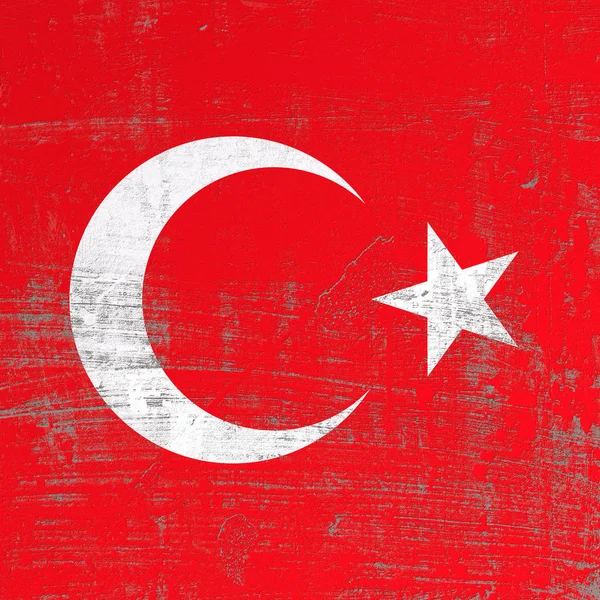 Scratched Turkey flag — Stock Photo, Image