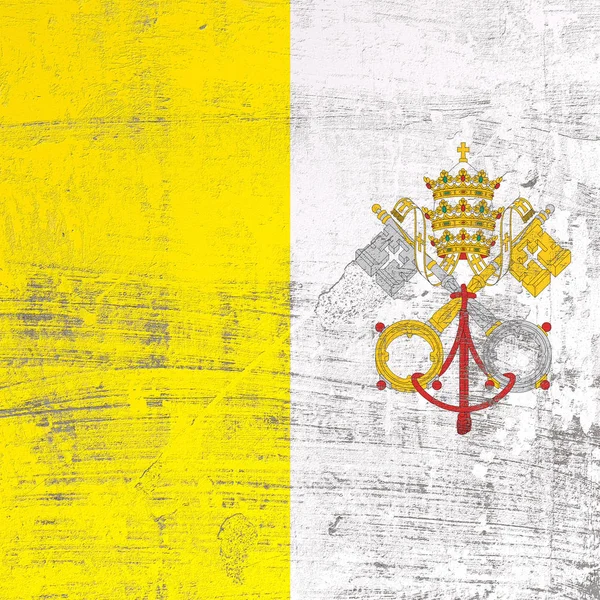 Vatikáni zászlót karcos — Stock Fotó