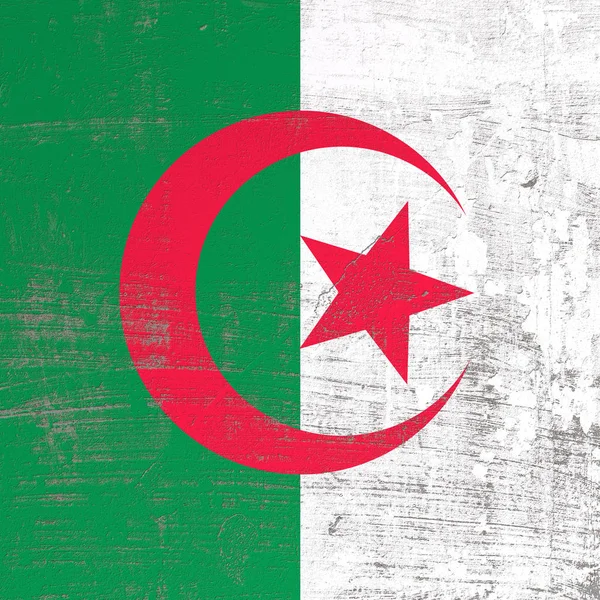 Bandeira da Argélia riscada — Fotografia de Stock