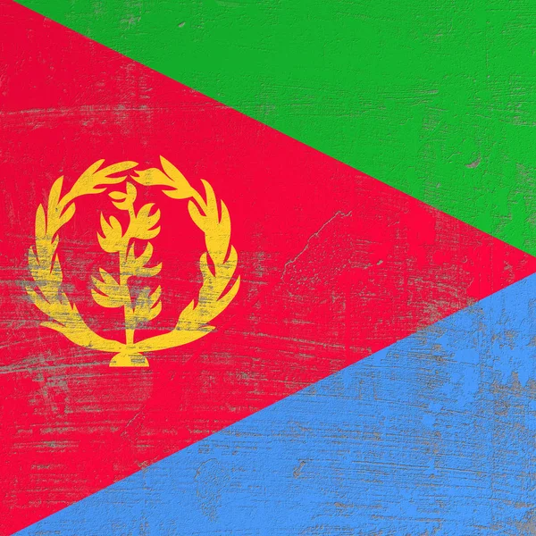 Bandera arañada de Eritrea — Foto de Stock