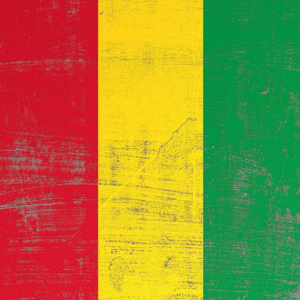 Scratched Guinea flag — Stock Photo, Image