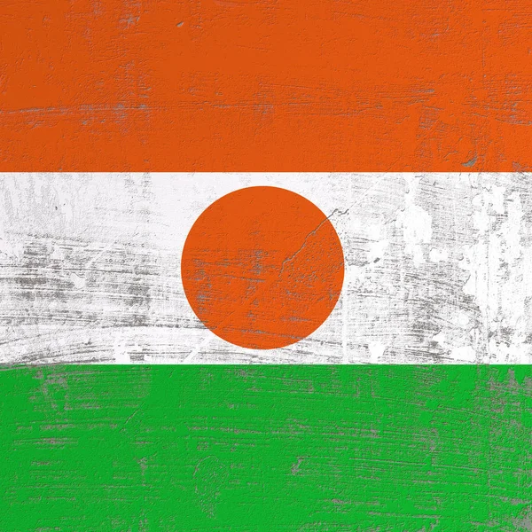 Подряпано Прапор Республіки Нігер — стокове фото