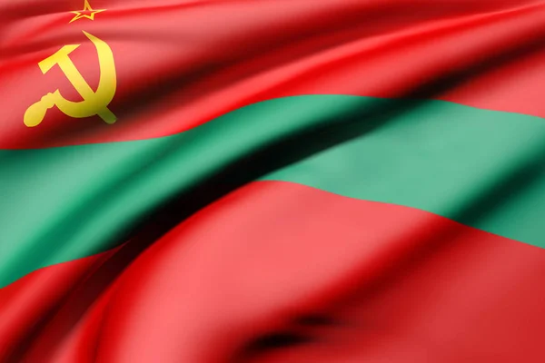 Transnistrien-Flagge geschwenkt — Stockfoto