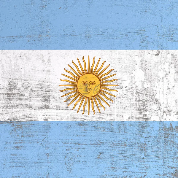 Поцарапанный флаг Аргентины — стоковое фото