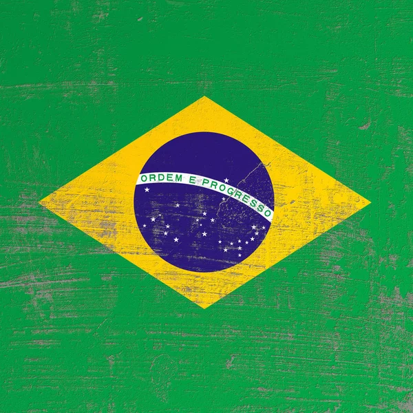 Bandera de Brasil rayada — Foto de Stock