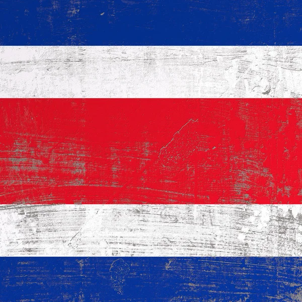 Zerkratzte republikanische costa rica-flagge — Stockfoto