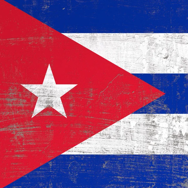 scratched Cuba flag